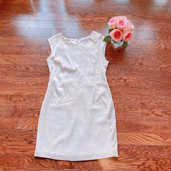 DR73 ZETA Off-White Office Dress - Picture 2 of 6